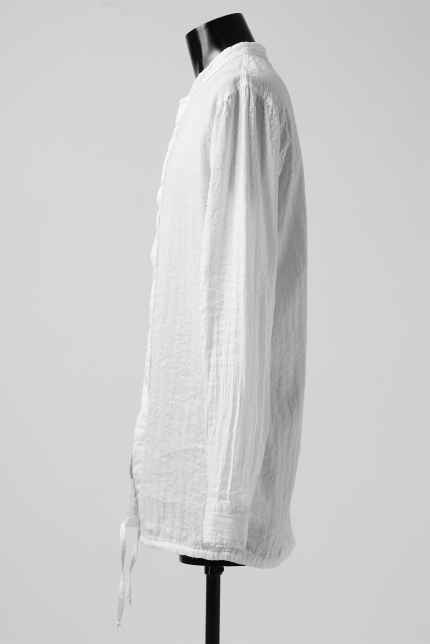 Load image into Gallery viewer, daub STRIPE LONG SHIRT / WASHED SOFT TWILL (WHITE)