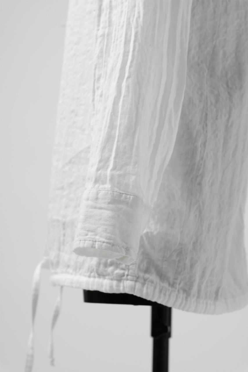 Load image into Gallery viewer, daub STRIPE LONG SHIRT / WASHED SOFT TWILL (WHITE)