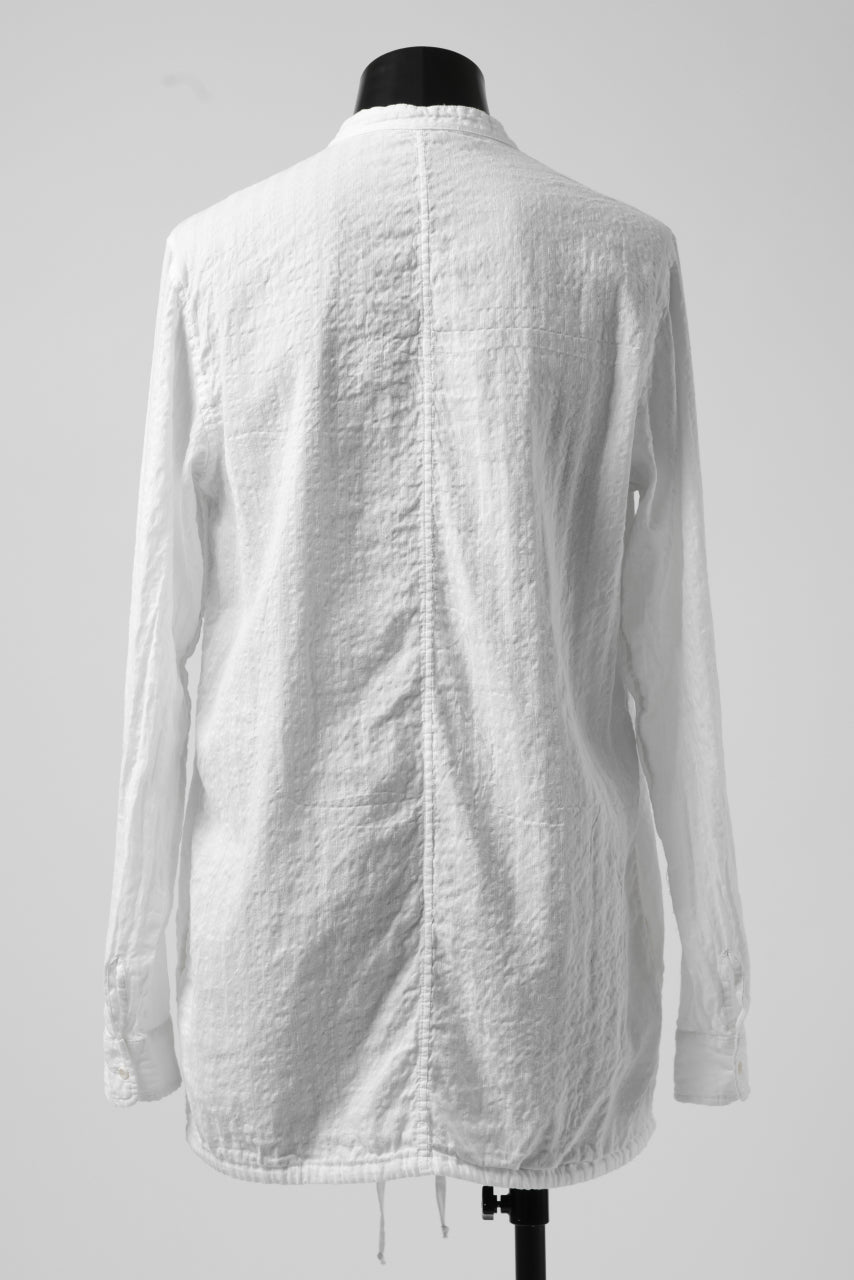 Load image into Gallery viewer, daub STRIPE LONG SHIRT / WASHED SOFT TWILL (WHITE)