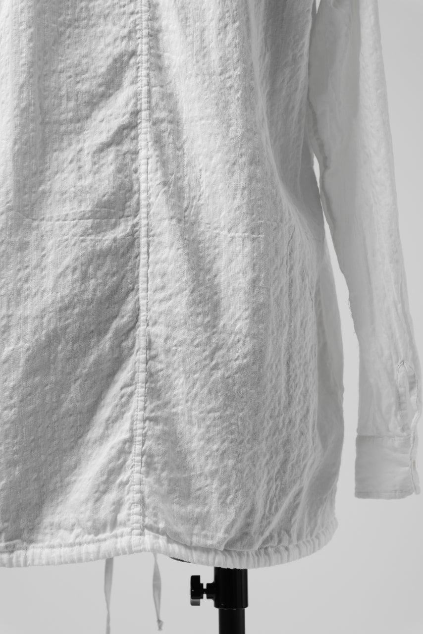 Load image into Gallery viewer, daub STRIPE LONG SHIRT / WASHED SOFT TWILL (WHITE)