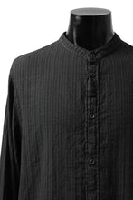 Load image into Gallery viewer, daub STRIPE LONG SHIRT / DYED SOFT TWILL (BLACK)