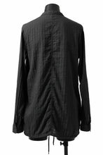 Load image into Gallery viewer, daub STRIPE LONG SHIRT / DYED SOFT TWILL (BLACK)