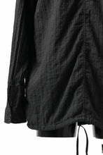 Load image into Gallery viewer, daub STRIPE LONG SHIRT / DYED SOFT TWILL (BLACK)
