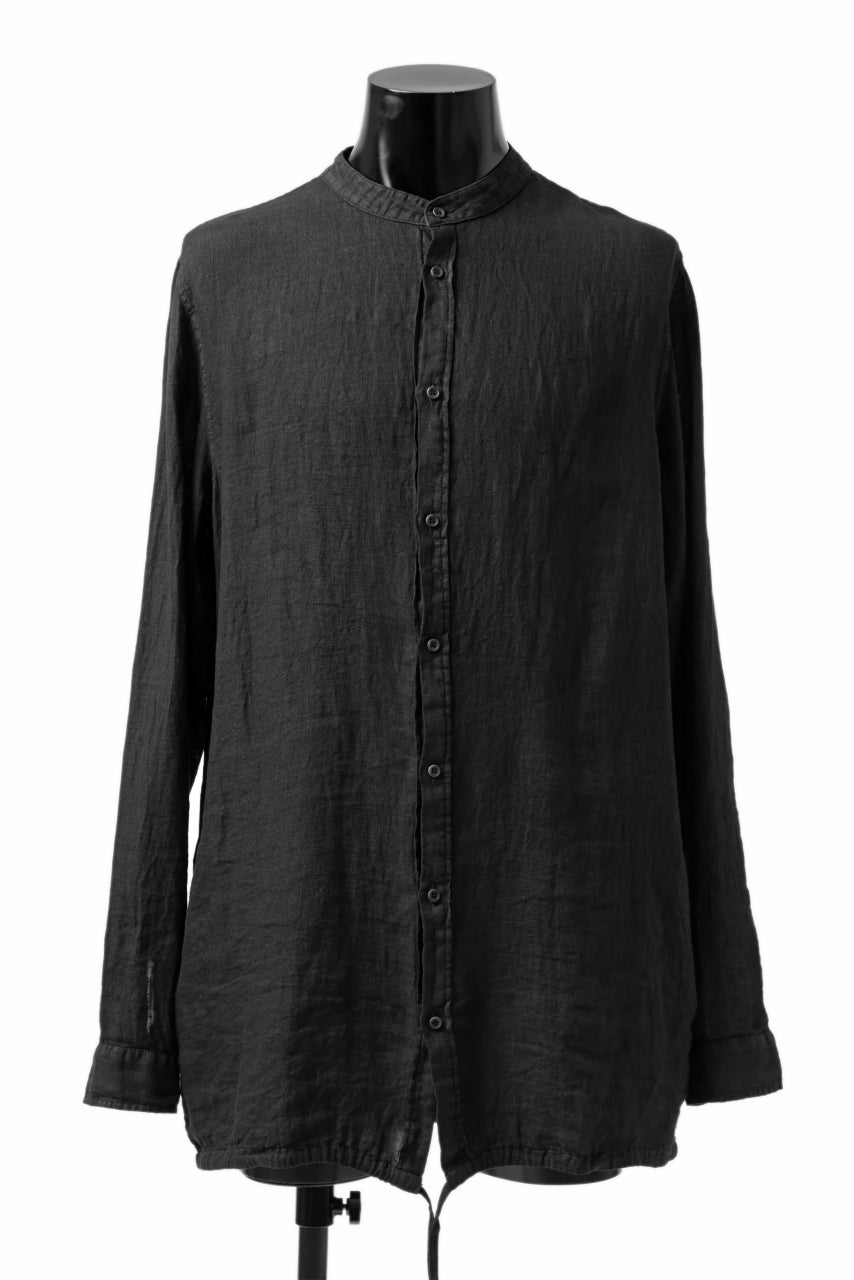 Load image into Gallery viewer, daub PLAIN COLLAR SHIRT / COLD DYED ORGANIC COTTON (GREY)