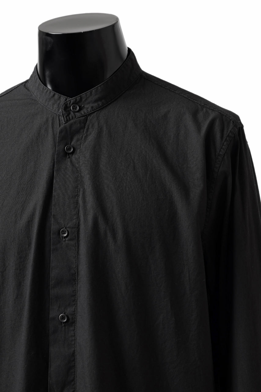 Load image into Gallery viewer, daub LONG SLEEVE SHIRT / DYED COTTON BROAD (BLACK)