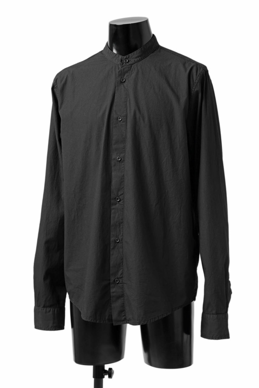 Load image into Gallery viewer, daub LONG SLEEVE SHIRT / DYED COTTON BROAD (BLACK)