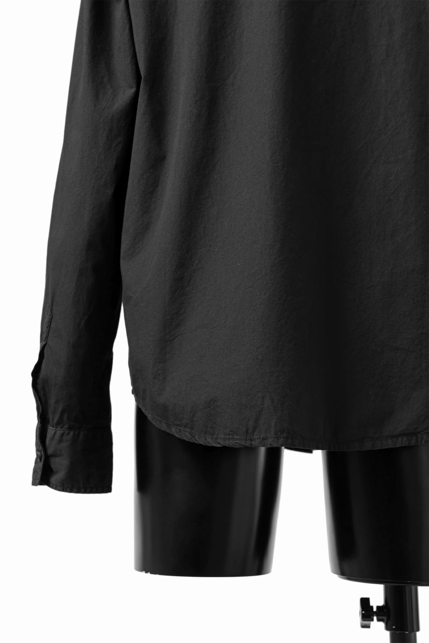 Load image into Gallery viewer, daub LONG SLEEVE SHIRT / DYED COTTON BROAD (BLACK)