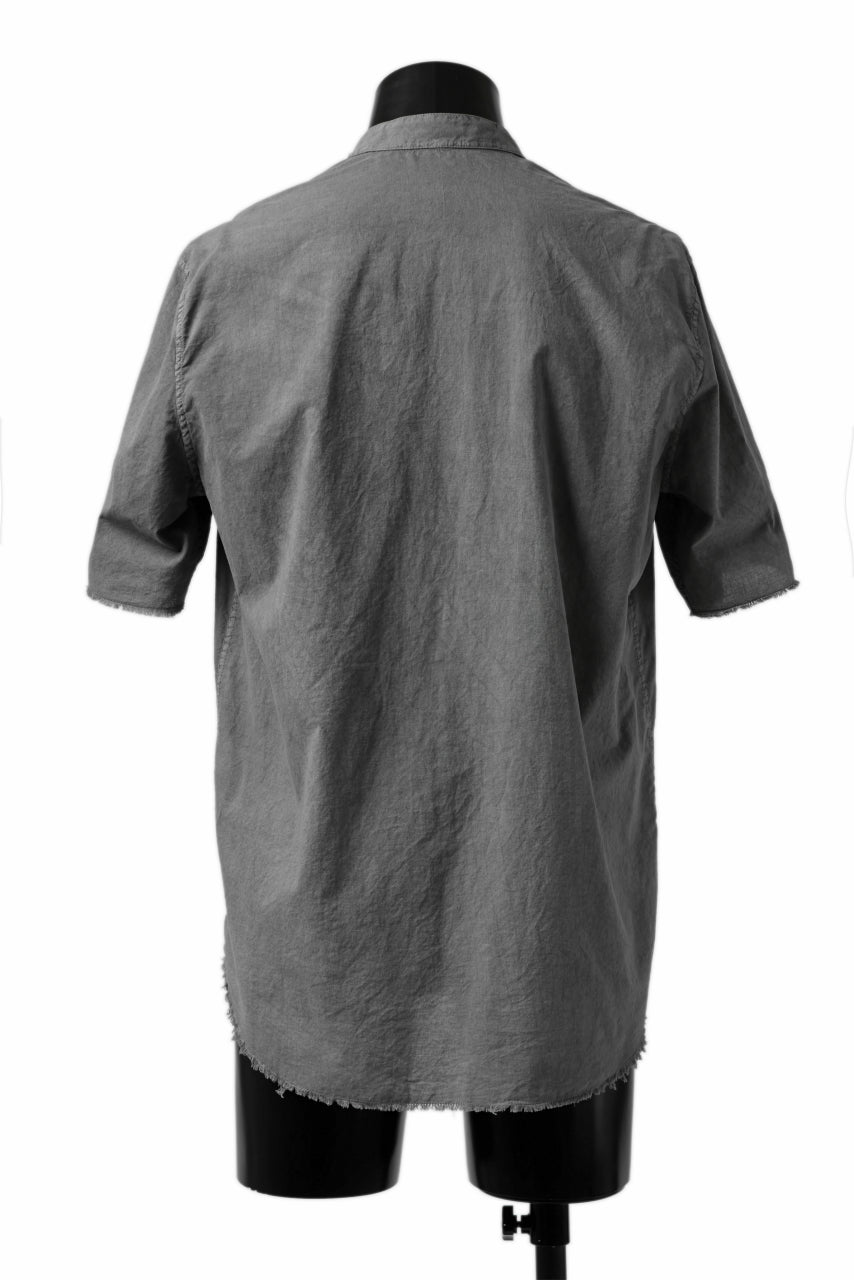 Load image into Gallery viewer, daub SHORT SLEEVE SHIRT / COLD DYED ORGANIC COTTON (GREY)