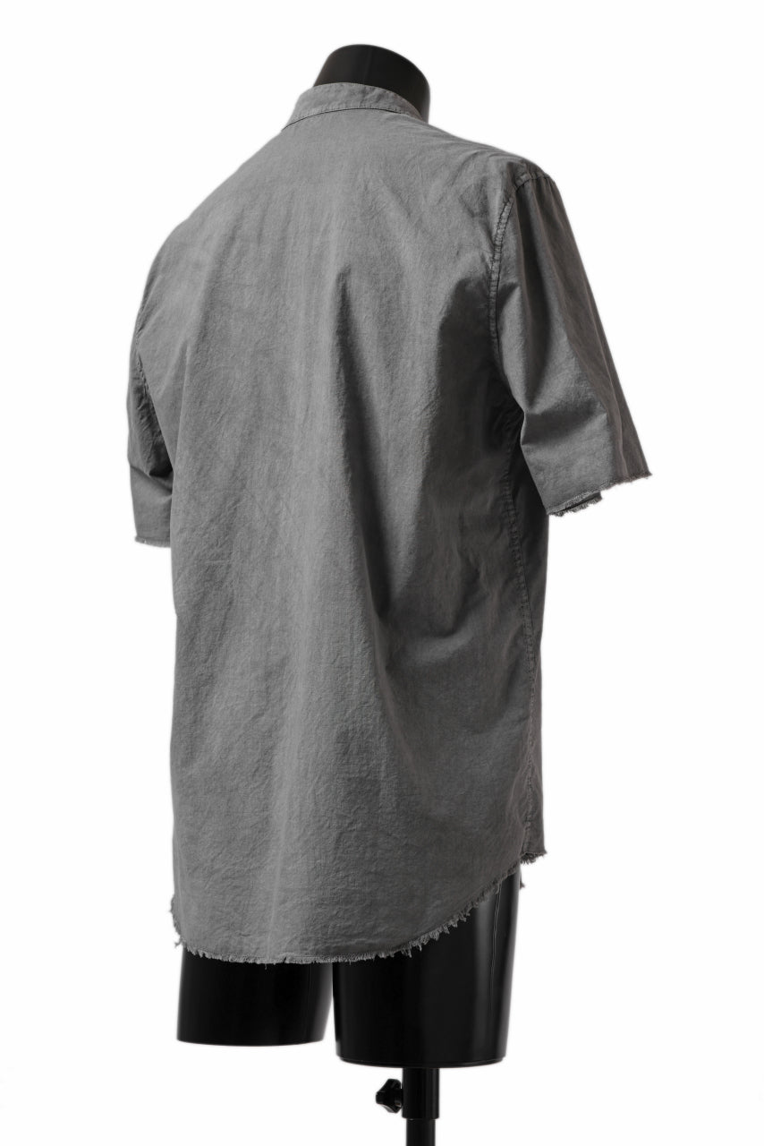 Load image into Gallery viewer, daub SHORT SLEEVE SHIRT / COLD DYED ORGANIC COTTON (GREY)