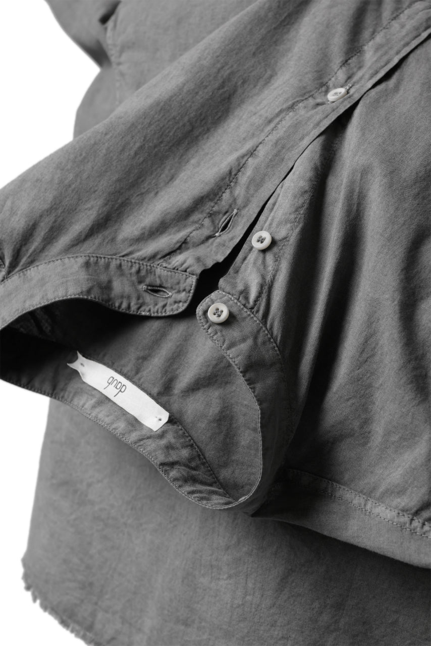 Load image into Gallery viewer, daub SHORT SLEEVE SHIRT / COLD DYED ORGANIC COTTON (GREY)