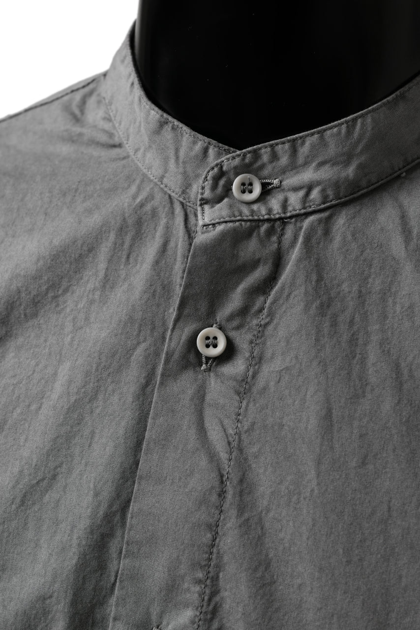 Load image into Gallery viewer, daub LONG SLEEVE SHIRT / COLD DYED COTTON BROAD (GREY)