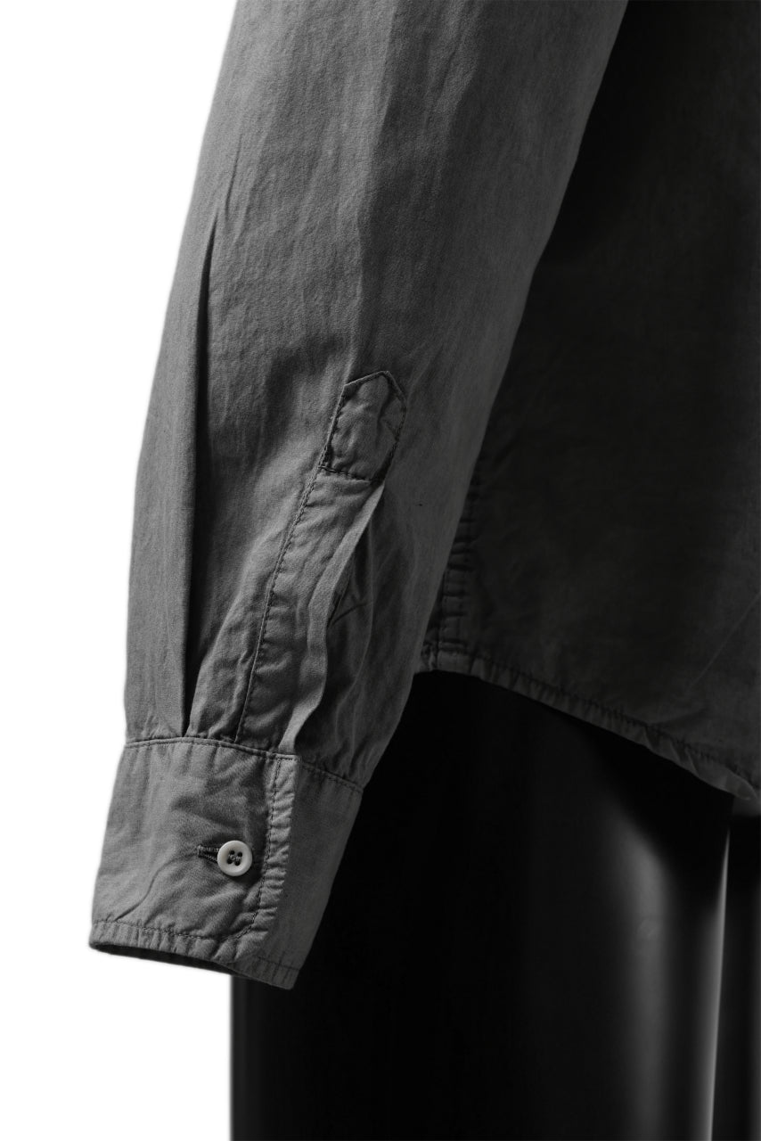 Load image into Gallery viewer, daub LONG SLEEVE SHIRT / COLD DYED COTTON BROAD (GREY)