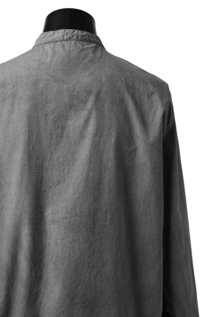 Load image into Gallery viewer, daub LONG SLEEVE SHIRT / COLD DYED COTTON BROAD (GREY)