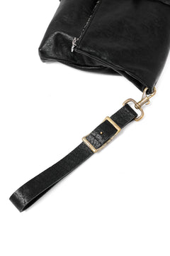 画像をギャラリービューアに読み込む, ierib Folded Clutch Bag with Hand Strap / FVT Oiled Horse (BLACK)