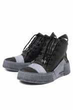 画像をギャラリービューアに読み込む, BORIS BIDJAN SABERI COW LEATHER MID CUT SNEAKER / OBJECT DYED & HAND TREATED "BAMBA1.1" (BLACK)