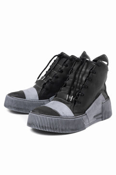 画像をギャラリービューアに読み込む, BORIS BIDJAN SABERI COW LEATHER MID CUT SNEAKER / OBJECT DYED & HAND TREATED "BAMBA1.1" (BLACK)