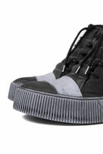 画像をギャラリービューアに読み込む, BORIS BIDJAN SABERI COW LEATHER MID CUT SNEAKER / OBJECT DYED &amp; HAND TREATED &quot;BAMBA1.1&quot; (BLACK)