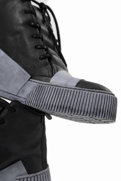 画像をギャラリービューアに読み込む, BORIS BIDJAN SABERI COW LEATHER MID CUT SNEAKER / OBJECT DYED & HAND TREATED "BAMBA1.1" (BLACK)