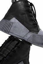 画像をギャラリービューアに読み込む, BORIS BIDJAN SABERI COW LEATHER MID CUT SNEAKER / OBJECT DYED &amp; HAND TREATED &quot;BAMBA1.1&quot; (BLACK)