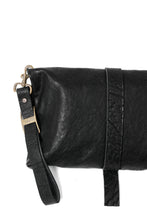 画像をギャラリービューアに読み込む, ierib Folded Clutch Bag with Hand Strap / FVT Oiled Horse (BLACK)