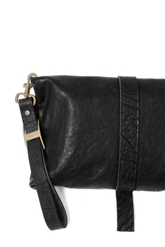 画像をギャラリービューアに読み込む, ierib Folded Clutch Bag with Hand Strap / FVT Oiled Horse (BLACK)