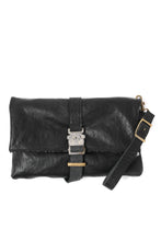 画像をギャラリービューアに読み込む, ierib Folded Clutch Bag with Hand Strap / FVT Oiled Horse (BLACK)