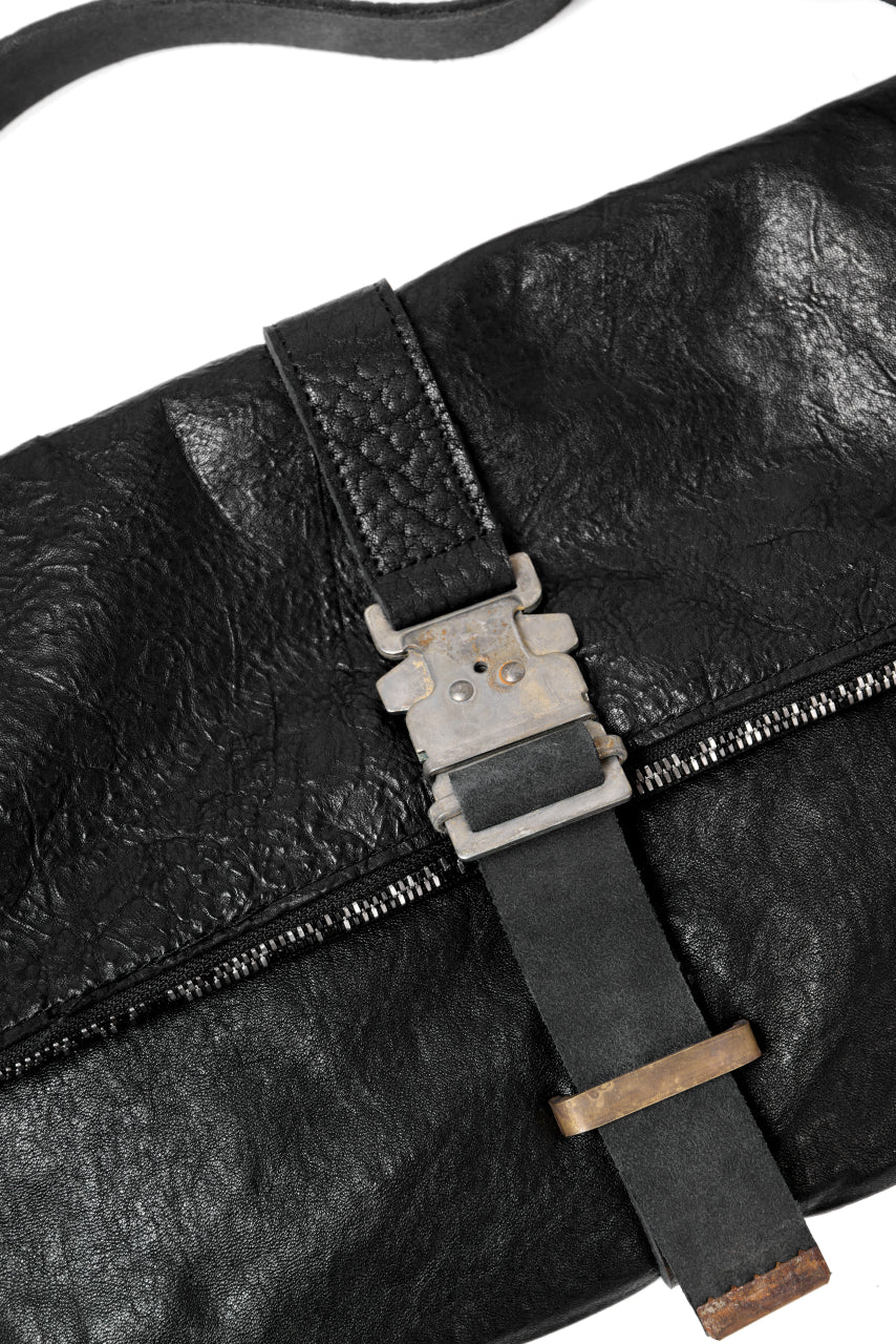 画像をギャラリービューアに読み込む, ierib exclusive Folded Clutch Bag with Shoulder Strap / FVT Oiled Horse (BLACK)