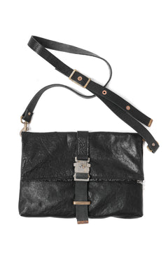 画像をギャラリービューアに読み込む, ierib exclusive Folded Clutch Bag with Shoulder Strap / FVT Oiled Horse (BLACK)