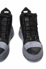 画像をギャラリービューアに読み込む, BORIS BIDJAN SABERI COW LEATHER MID CUT SNEAKER / OBJECT DYED &amp; HAND TREATED &quot;BAMBA1.1&quot; (BLACK)