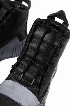 画像をギャラリービューアに読み込む, BORIS BIDJAN SABERI COW LEATHER MID CUT SNEAKER / OBJECT DYED & HAND TREATED "BAMBA1.1" (BLACK)