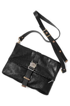 画像をギャラリービューアに読み込む, ierib exclusive Folded Clutch Bag with Shoulder Strap / FVT Oiled Horse (BLACK)