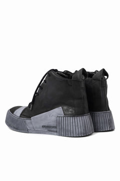 画像をギャラリービューアに読み込む, BORIS BIDJAN SABERI COW LEATHER MID CUT SNEAKER / OBJECT DYED & HAND TREATED "BAMBA1.1" (BLACK)
