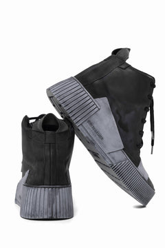 画像をギャラリービューアに読み込む, BORIS BIDJAN SABERI COW LEATHER MID CUT SNEAKER / OBJECT DYED & HAND TREATED "BAMBA1.1" (BLACK)