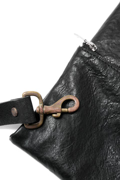 画像をギャラリービューアに読み込む, ierib exclusive Folded Clutch Bag with Shoulder Strap / FVT Oiled Horse (BLACK)