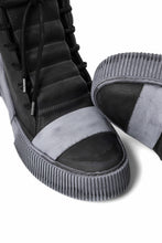 画像をギャラリービューアに読み込む, BORIS BIDJAN SABERI COW LEATHER MID CUT SNEAKER / OBJECT DYED & HAND TREATED "BAMBA1.1" (BLACK)