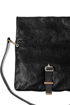 画像をギャラリービューアに読み込む, ierib exclusive Folded Clutch Bag with Shoulder Strap / FVT Oiled Horse (BLACK)