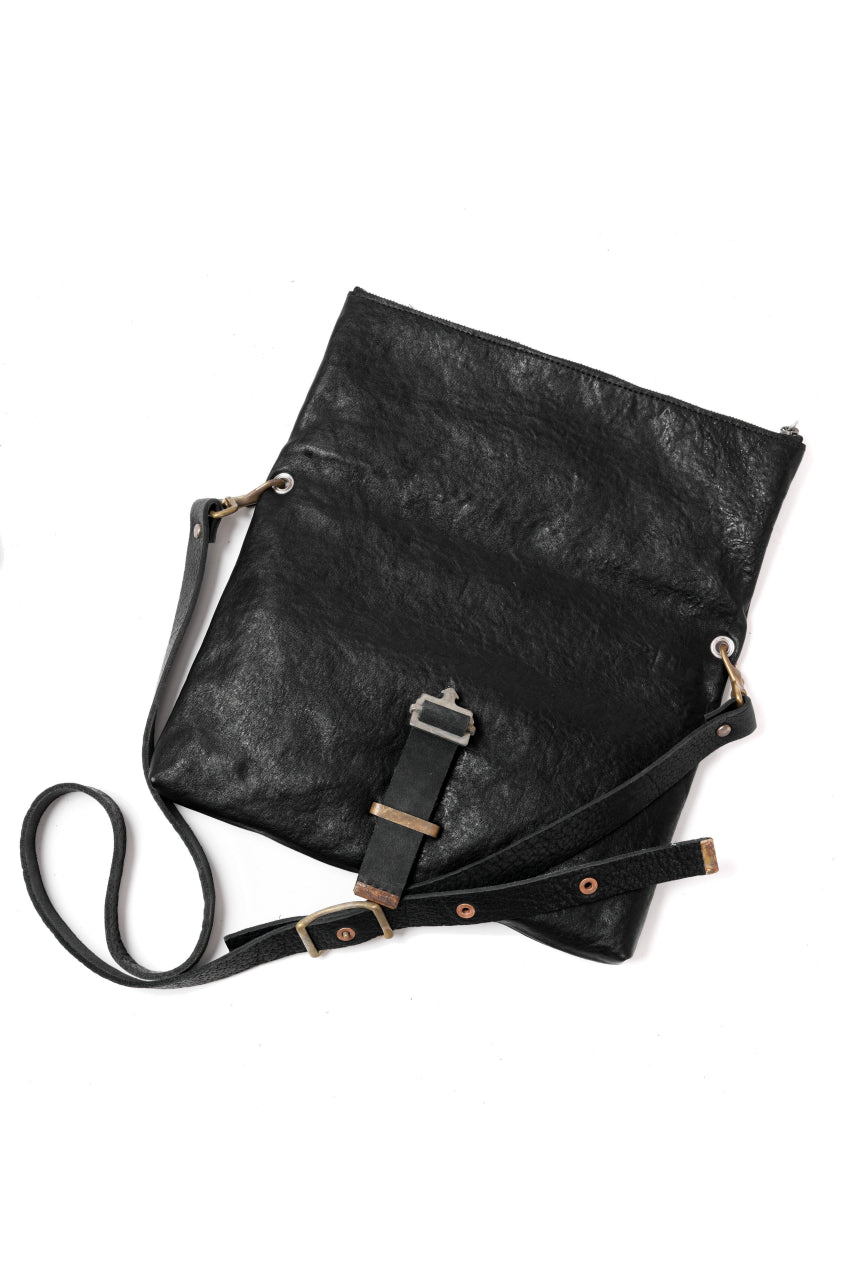 画像をギャラリービューアに読み込む, ierib exclusive Folded Clutch Bag with Shoulder Strap / FVT Oiled Horse (BLACK)