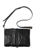 画像をギャラリービューアに読み込む, ierib exclusive Folded Clutch Bag with Shoulder Strap / FVT Oiled Horse (BLACK)