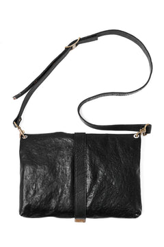 画像をギャラリービューアに読み込む, ierib exclusive Folded Clutch Bag with Shoulder Strap / FVT Oiled Horse (BLACK)
