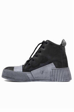 画像をギャラリービューアに読み込む, BORIS BIDJAN SABERI COW LEATHER MID CUT SNEAKER / OBJECT DYED & HAND TREATED "BAMBA1.1" (BLACK)