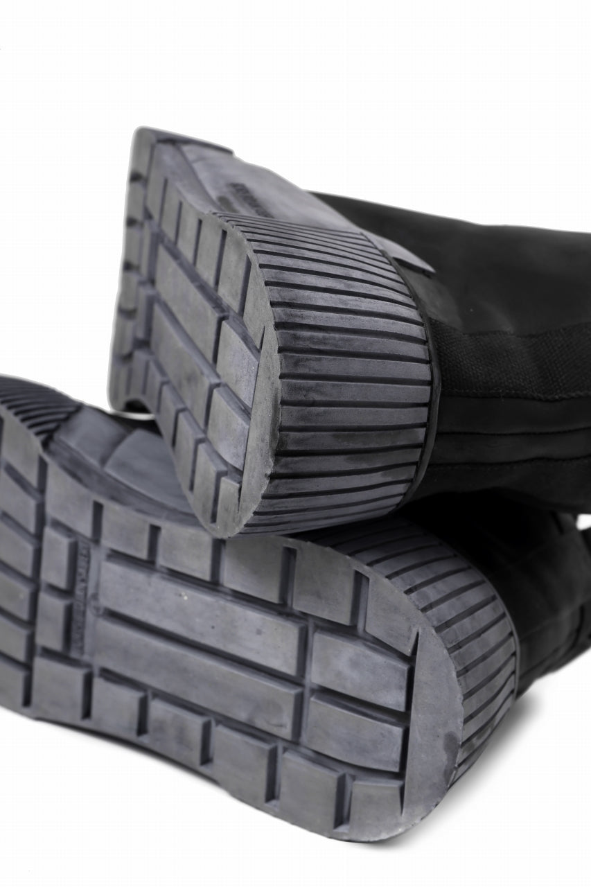 画像をギャラリービューアに読み込む, BORIS BIDJAN SABERI COW LEATHER MID CUT SNEAKER / OBJECT DYED & HAND TREATED "BAMBA1.1" (BLACK)