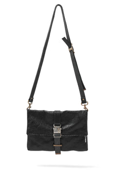 画像をギャラリービューアに読み込む, ierib exclusive Folded Clutch Bag with Shoulder Strap / FVT Oiled Horse (BLACK)