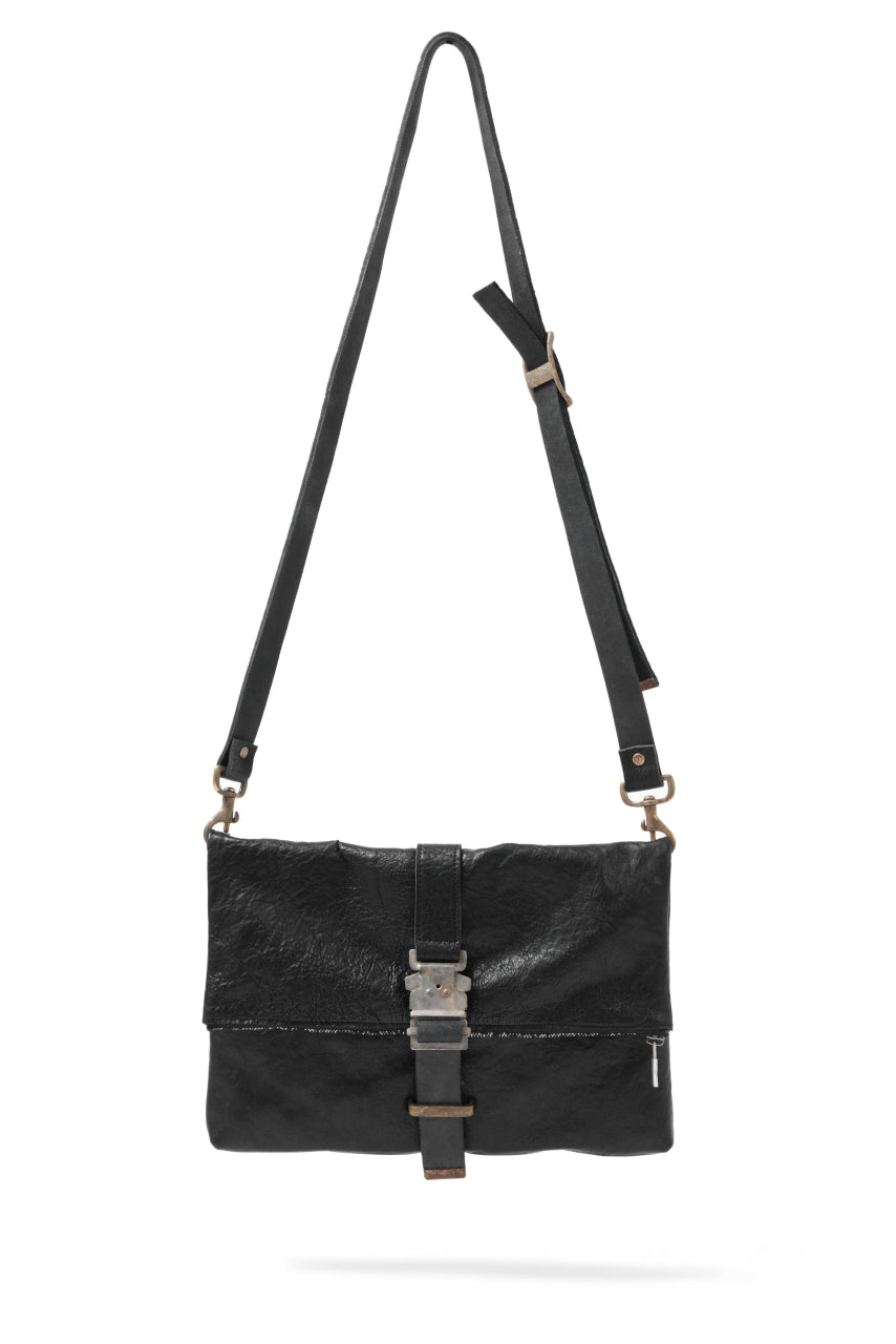 画像をギャラリービューアに読み込む, ierib exclusive Folded Clutch Bag with Shoulder Strap / FVT Oiled Horse (BLACK)