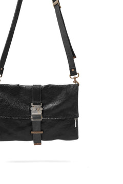 画像をギャラリービューアに読み込む, ierib exclusive Folded Clutch Bag with Shoulder Strap / FVT Oiled Horse (BLACK)