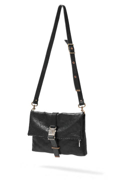 画像をギャラリービューアに読み込む, ierib exclusive Folded Clutch Bag with Shoulder Strap / FVT Oiled Horse (BLACK)