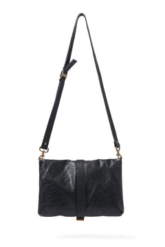 画像をギャラリービューアに読み込む, ierib exclusive Folded Clutch Bag with Shoulder Strap / FVT Oiled Horse (BLACK)