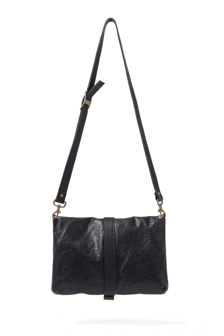 画像をギャラリービューアに読み込む, ierib exclusive Folded Clutch Bag with Shoulder Strap / FVT Oiled Horse (BLACK)