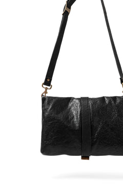 画像をギャラリービューアに読み込む, ierib exclusive Folded Clutch Bag with Shoulder Strap / FVT Oiled Horse (BLACK)