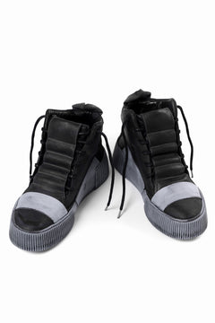 画像をギャラリービューアに読み込む, BORIS BIDJAN SABERI COW LEATHER MID CUT SNEAKER / OBJECT DYED & HAND TREATED "BAMBA1.1" (BLACK)