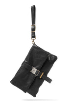 画像をギャラリービューアに読み込む, ierib Folded Clutch Bag with Hand Strap / FVT Oiled Horse (BLACK)
